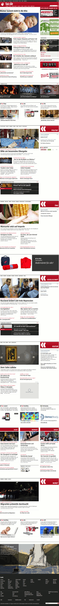 Die neue taz.de (Screenshot)