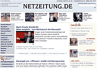 Aufgerumt. Die Netzeitung, Version 2007
Screenshot: Archiv Netzpresse