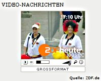 Stndlich, aber nicht unbedingt zur vollen Stunde: ZDF-Nachrichten im Daumennagel-Format bei Zeit Online.
Screenshot: zeit.de